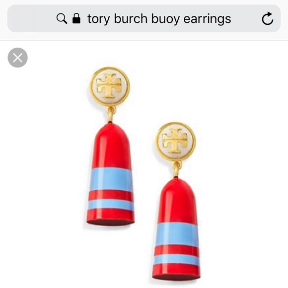 Tory Burch Jewelry - Tory Burch Red Buoy Earrings